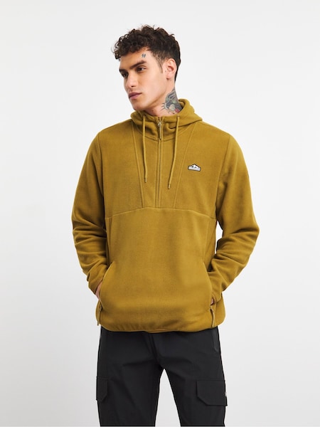 Verde - Snowdonia Half Zip Cu glugă Fleece (AN2925) | 216 LEI