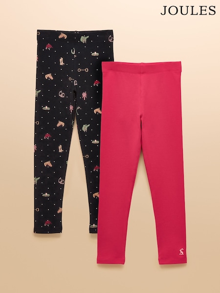 Joules Girls' Deedee Navy Blue Two Pack Leggings (AN2943) | R$ 180 - R$ 215
