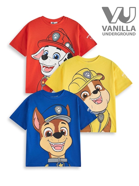 Vanilla Underground Boys 100% Cotton Paw Patrol T-Shirts 3 Pack (AN2951) | 41 €