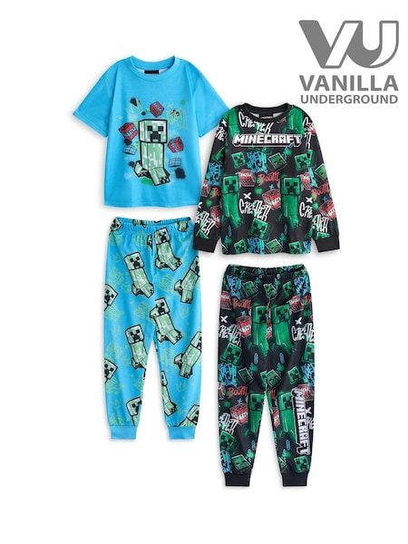 Vanilla Underground Black Boys Minecraft Pyjamas 2 Pack (AN2954) | 158 QAR