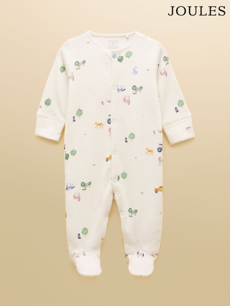 Joules Razamataz Cream Cotton Babygrow (AN2958) | €18.95