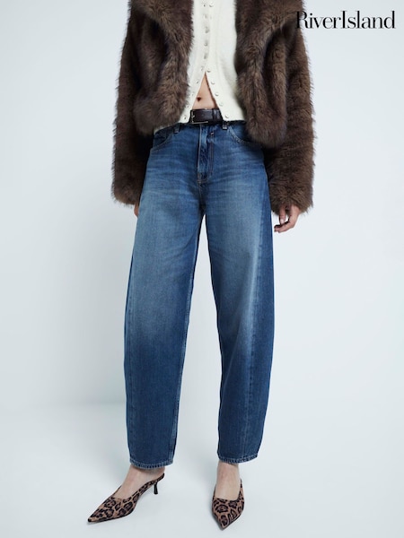 River Island Relaxed 100% Cotton Straight Barrel Jeans (AN2973) | 260 LEI