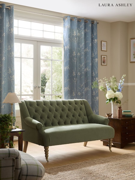 Laura Ashley Stretton Chenille Hedgerow Green Ropsley Small 2 Seater Sofa (AN2982) | €1,070