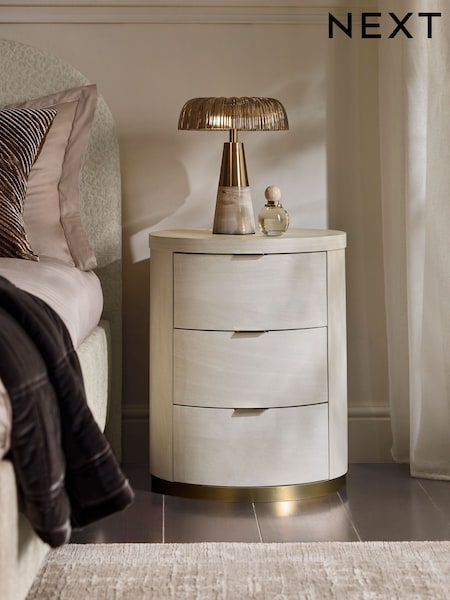 Light Natural Mia Oak Effect Bedside Table (AN3011) | €364