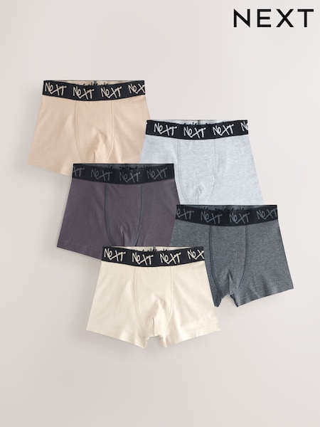 Nevtralne barve večbarvna - Boxers 5 Pack (2-16yrs) (AN3057) | € 17 - € 24