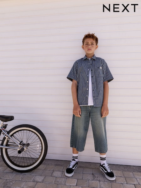 Blue Tint Extra Long Jort 100% Cotton Denim Shorts (3-16yrs) (AN3089) | €18 - €25