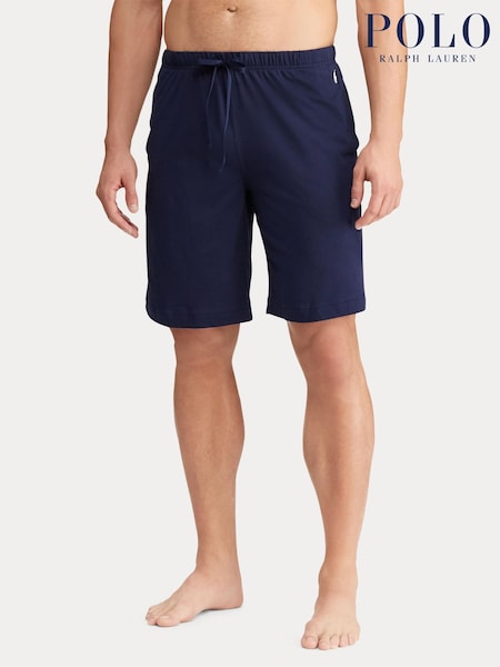 Синий с хромированной отделкой - Polo Ralph Lauren Cotton Jersey Stretch Shorts (AN3111) | €73
