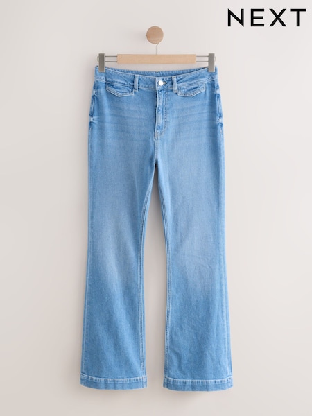Mittelblau - Double Button Flared Jeans (AN3133) | 61 €