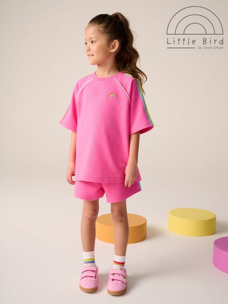 Little Bird by Jools Oliver Rainbow Short Sleeve Sweat Top and Shorts Set (AN3210) | ‏111‏₪ - ‏151‏ ₪