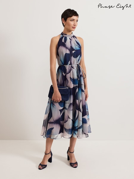 Phase Eight Black Bethany Floral Print Midi Dress (AN3248) | €244