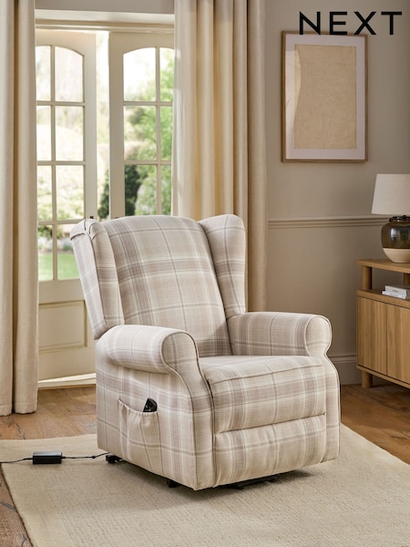 Versatile Check Nevis Light Natural Sherlock Snuggle Recliner (AN3314) | €925