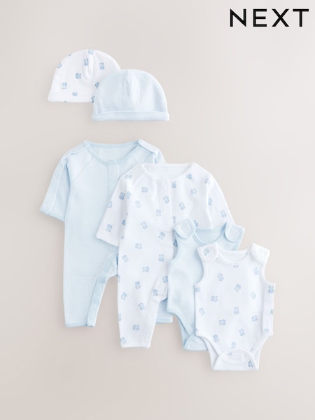 Blue Baby Premature Sleepsuit Set 6 Piece (0-0mths) (AN3490) | €25