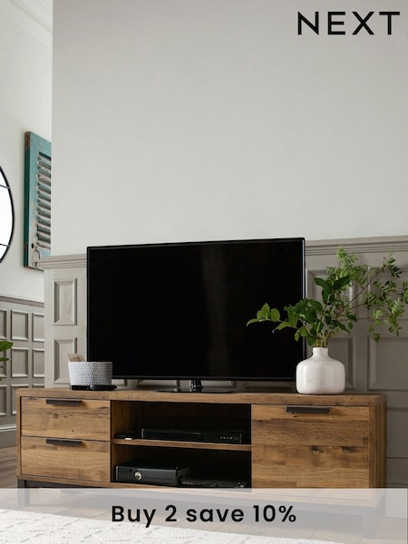 Dark Natural Bronx Oak Effect Up to 65 inch TV Unit (AN3517) | €469