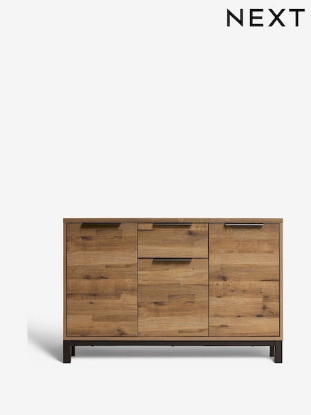 Dark Natural Bronx Oak Effect Space Saving Large Sideboard (AN3520) | €348