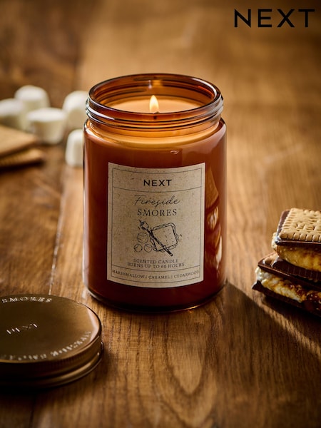 Brown Fireside Smores Jar Candle (AN3595) | €13