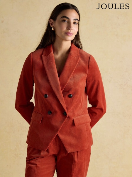 Fernhill Orange Corduroy Double Breasted Blazer (AN3701) | 8,351 UAH