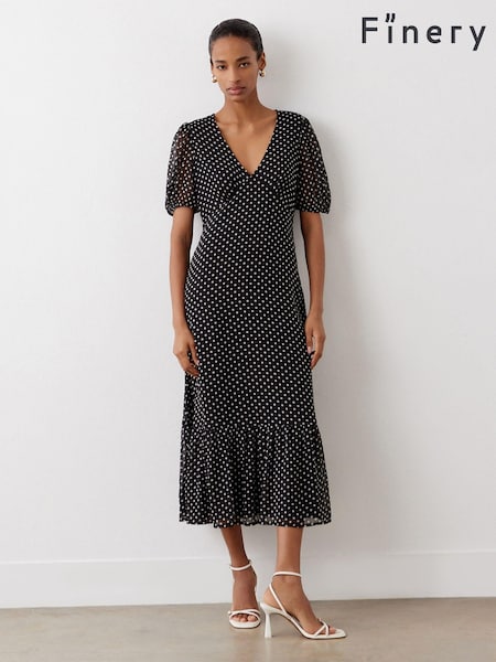 Finery Loretta Short Sleeve Tiered Midi Dress (AN3702) | 92 €