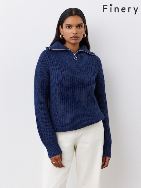 Finery Wilma Half Zip Funnel Neck Jumper (AN3741) | 255 LEI