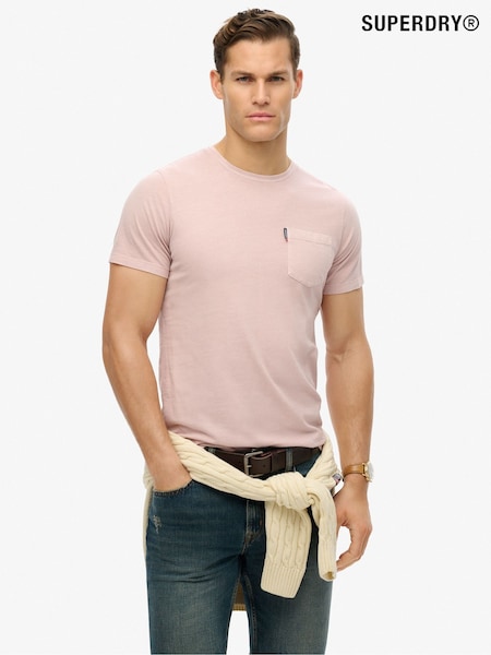 Superdry Pink Classic Essential Pocket 100% Cotton T-Shirt (AN3876) | €35