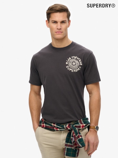 Superdry Black Outdoor Narrative Loose 100% Cotton T-Shirt (AN3885) | € 45