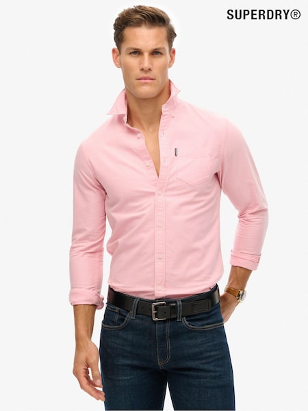 Superdry Pink 100% Cotton Essentials Oxford Shirt (AN3904) | ₪226