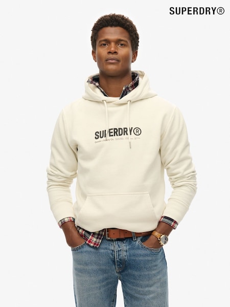 Superdry White Utility Sport Hoodie (AN3927) | R$ 590