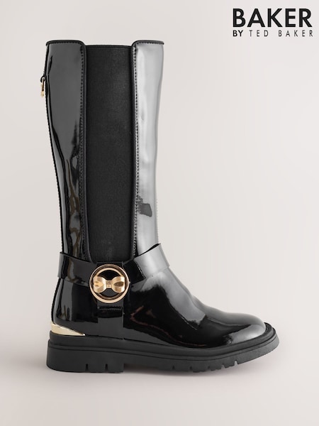 Baker by Ted Baker Girls Tall Knee High Boots with Bow Charm (AN3958) | €88 - €91