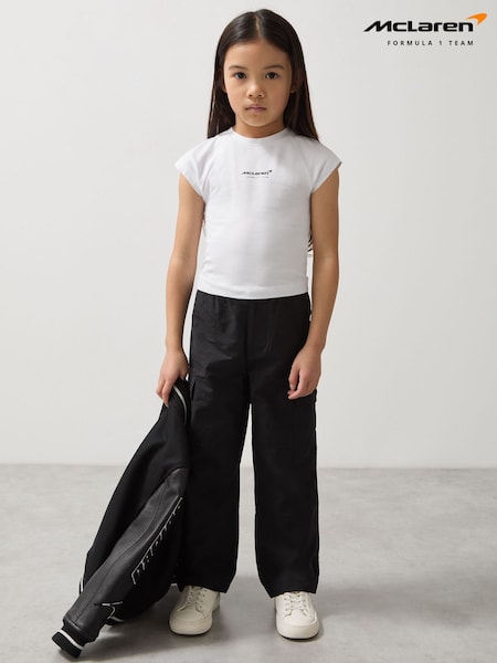 Reiss White Grace 9-13 yrs McLaren F1 Team Cropped Logo T-Shirt (AN3999) | €30