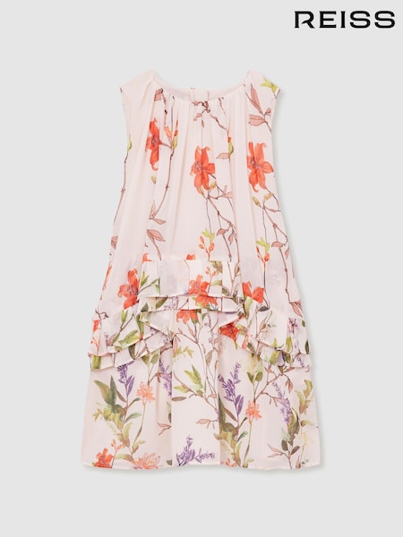 Estampado rosa - Reiss Luni Chiffon Tiered Dress (AN4011) | 95 €