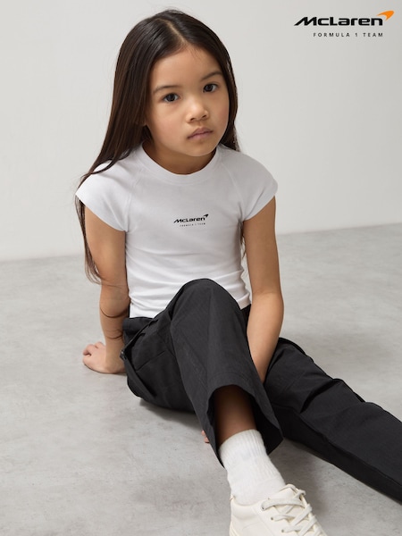 Alb - Tricou scurt cu logo Reiss Grace McLaren F1 Team (AN4021) | 149 LEI