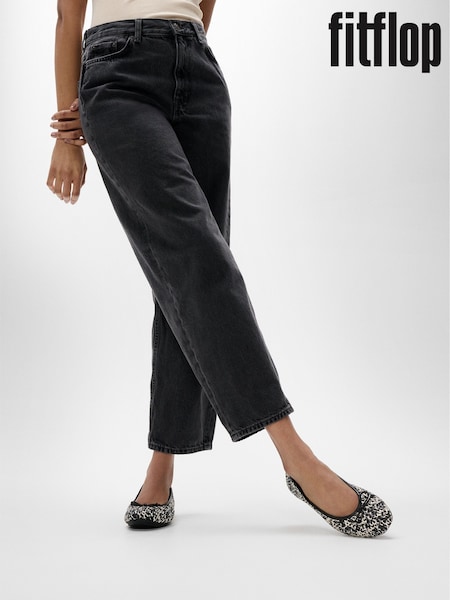 FitFlop Delicato Bow Woven Ballet Shoes (AN4026) | ₪327