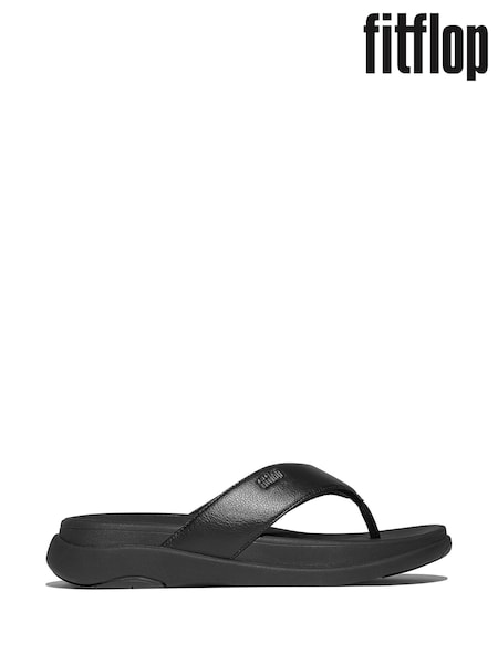 FitFlop Mens F-Mode Go Toe-Post Black Sandals (AN4044) | R$ 640