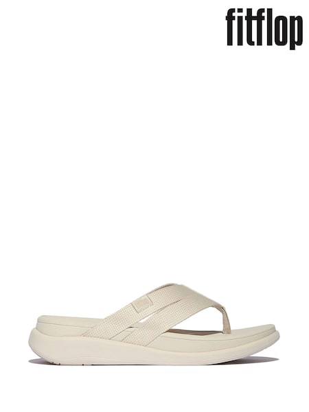 FitFlop F-Mode Go Webbing Flatform Strappy Black Flip Flops (AN4056) | R$ 545