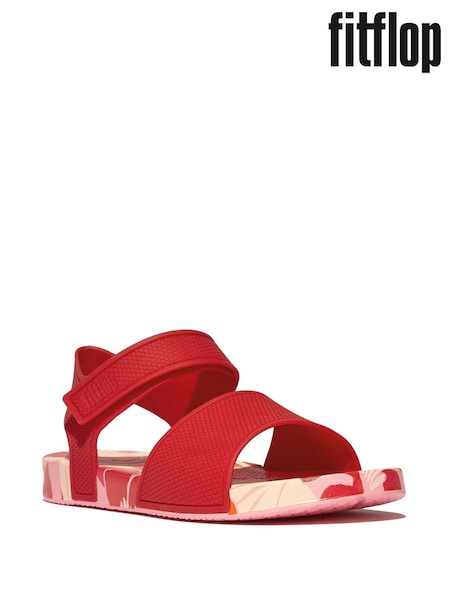 FitFlop Red Kids Junior iQushion Flowerz Sandals (AN4073) | AED102