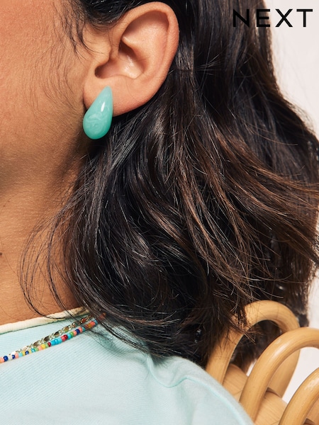 Silver Tone/Turquoise Teardrop Earrings 2 Pack (AN4093) | €14.50