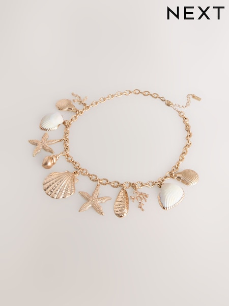 גוון זהוב - Shell Charm Necklace (AN4095) | ‏73‏₪
