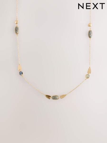 Grey/Gold Tone Long Rope Necklace (AN4105) | €22