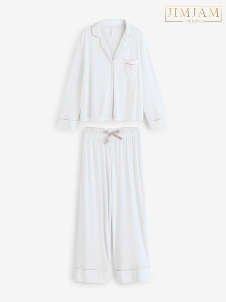 Jim Jam the Label Traditional White Pyjamas Set (AN4107) | AED116