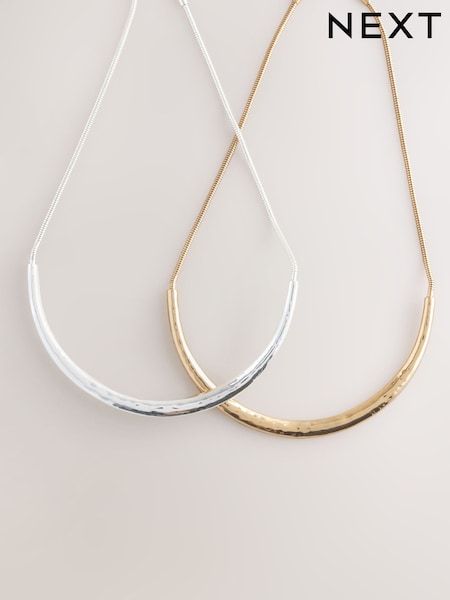 Gold Tone/Silver Tone Torque Necklaces 2 Pack (AN4110) | €37