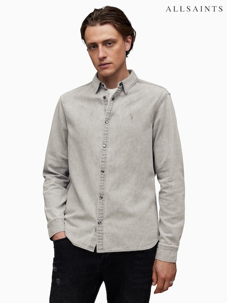 Allsaints Gleason 100% Organic Cotton Shirt (AN4508) | ‏548‏₪