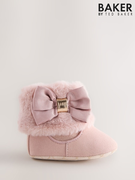 Baker by Ted Baker Baby Girls Faux Fur Trim Padders Boots (AN4511) | AED120