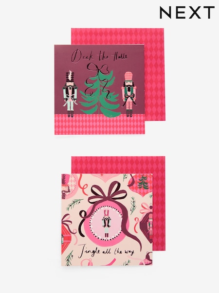 Pink Nutcrackers 20 Pack Christmas Cards (AN4518) | €7