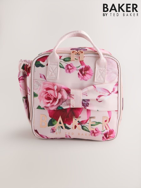 Baker by Ted Baker Girls Pink Back to School Floral Print Bow Lunch Bag (AN4530) | € 34