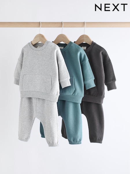 Monochrome Baby Sweatshirt and Joggers 6 Piece Set (0mths-3yrs) (AN4566) | AED163 - AED173