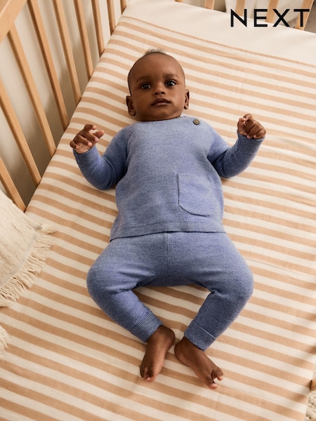 Blue Knitted Jumper and Leggings Baby Set (0mths-2yrs) (AN4567) | AED86 - AED97