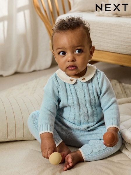 Blue Knitted Jumper and Leggings Baby Set (0mths-3yrs) (AN4568) | €28 - €30
