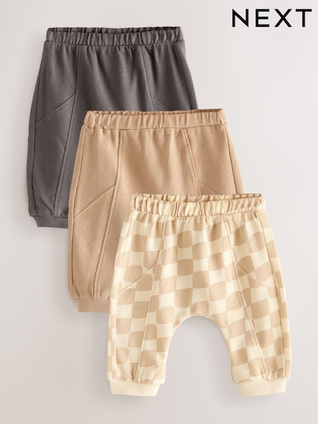 Mono Checkerboard Joggers 3 Pack (0mths-2yrs) (AN4576) | AED76 - AED86