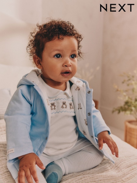 Blue Bear Baby Jersey Jacket, Bodysuit and Leggings 3 Piece Set (0mths-2yrs) (AN4582) | R$ 245 - R$ 265
