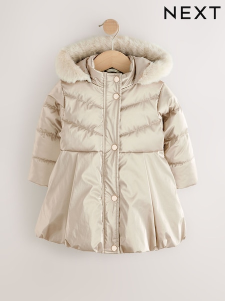 Gold Shower Resistant Skirted Padded Coat (3mths-7yrs) (AN4612) | €43 - €49