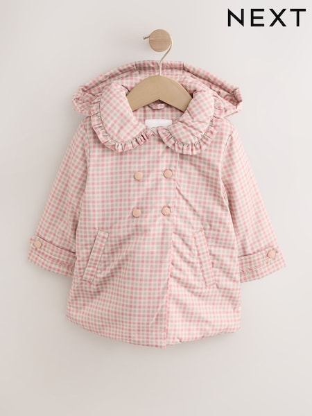 Pink Shower Resistant Frill Collar Coat (3mths-7yrs) (AN4615) | AED122 - AED142